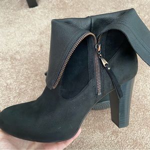 UGG Leather Suede Heeled Boots Booties